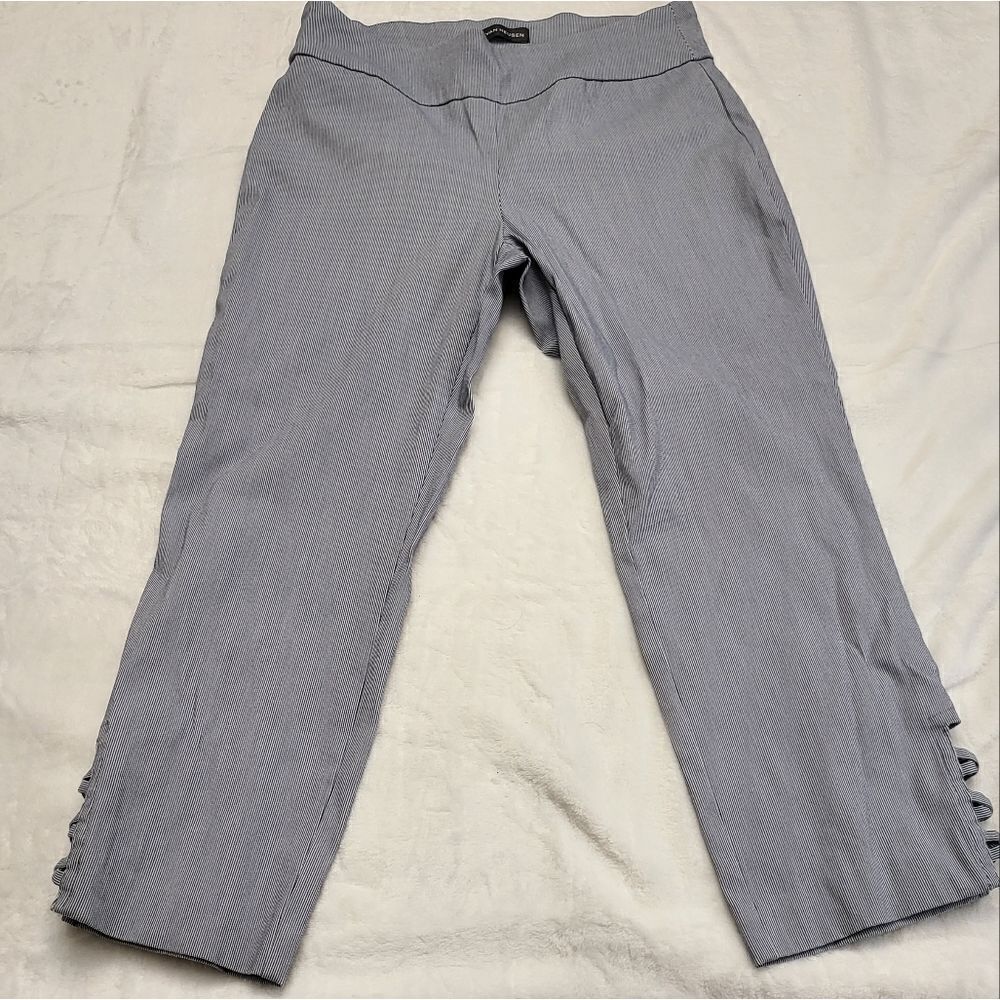 Van Heusen Blue and White Striped Capri Pants